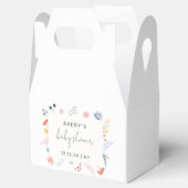 Elegant Boho Wildblume Frame Baby Dusche Geschenkschachtel (Geöffnet)