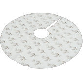 Elegant Boho Wildblume Grüne Blätter Polyester Weihnachtsbaumdecke (Schrägansicht)