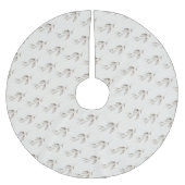 Elegant Boho Wildblume Grüne Blätter Polyester Weihnachtsbaumdecke (Vorderseite)