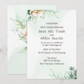 Elegant Boho Wildblume Hochzeit Einladung (Vorne/Hinten)