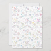 Elegant Boho Wildblume Hochzeit Einladung (Rückseite)