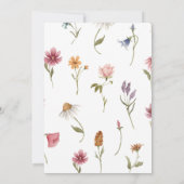 Elegant Boho Wildblume Hochzeit Einladungen (Rückseite)