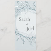 Elegant Boho Wildblume Hochzeitsmenü Menükarte (Rückseite)