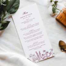 Elegant Boho Wildblume Lila Burgundy Wedding