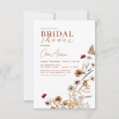 Elegant Boho Wildblume Meadow Brautparty Einladung (Vorderseite)