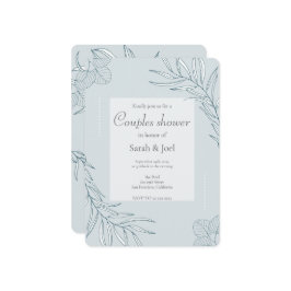 Elegant Boho Wildblume Paare Dusche Einladung