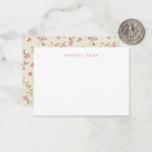 Elegant Boho Wildblume Personalisiert Stationery Mitteilungskarte (Vorderseite/Rückseite Beispiel)