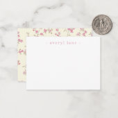 Elegant Boho Wildblume Personalisiert Stationery Mitteilungskarte (Vorderseite/Rückseite Beispiel)