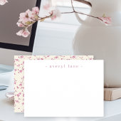 Elegant Boho Wildblume Personalisiert Stationery Mitteilungskarte