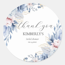 Elegant Boho Wildblume Runder Aufkleber