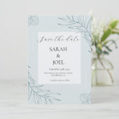 Elegant Boho Wildblume Save the Date (Stehend Vorderseite)