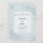 Elegant Boho Wildblume Save the Date (Vorne/Hinten)