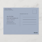 Elegant Boho Wildblume Save the Date Postkarte (Rückseite)