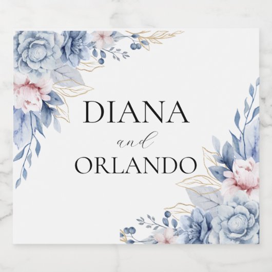 Elegant Boho Wildblume Schaumweinetikett (Einzelnes Label)