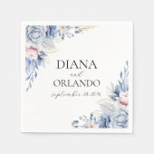 Elegant Boho Wildblume Serviette (Vorderseite)