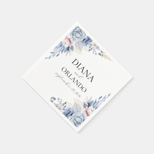 Elegant Boho Wildblume Serviette (Ecke)