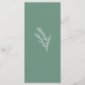Elegant Boho Wildblume Spring Green Wedding Menükarte (Rückseite)