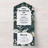 Elegant Boho Wildblume Wedding All In One Einladung (Innen Boden)