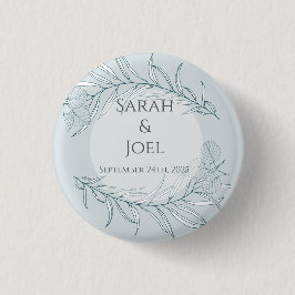 Elegant Boho Wildblume Wedding Button