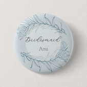 Elegant Boho Wildblume Wedding Button (Vorderseite)