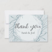 Elegant Boho Wildblume Wedding Dankeskarte (Vorderseite)