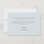 Elegant Boho Wildblume Wedding Dankeskarte (Rückseite)