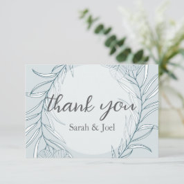 Elegant Boho Wildblume Wedding Dankeskarte