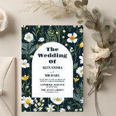 Elegant Boho Wildblume Wedding Einladung