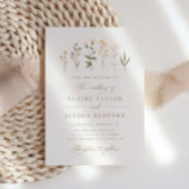 Elegant Boho Wildblume Wedding Einladung