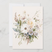 Elegant Boho Wildblume Wedding Einladung (Rückseite)