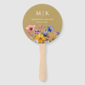 Elegant Boho Wildblume Wedding Fächer (Vorderseite)