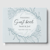 Elegant Boho Wildblume Wedding Gästebuch (Vorderseite)