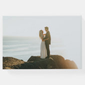 Elegant Boho Wildblume Wedding Gästebuch (Rückseite)