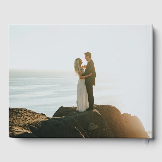 Elegant Boho Wildblume Wedding Gästebuch (Rückseite)