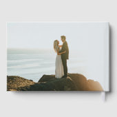 Elegant Boho Wildblume Wedding Gold Gästebuch (Rückseite)