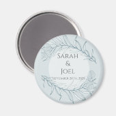 Elegant Boho Wildblume Wedding Magnet (Vorderseite/Rückseite)