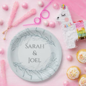 Elegant Boho Wildblume Wedding Pappteller (Party)