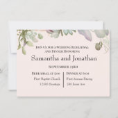 Elegant BOHO Wildblume Wedding Probe Einladung (Vorderseite)