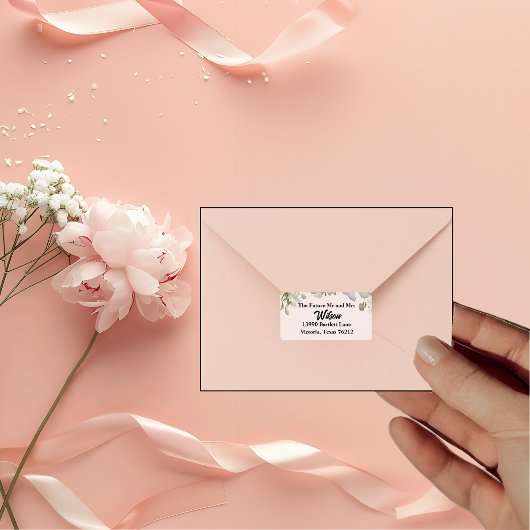 Elegant BOHO Wildblume Wedding Rücksendeadresse Adressaufkleber