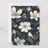 Elegant Boho Wildblume Wedding Save The Date (Rückseite)