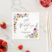 Elegant Boho Wildblume Wedding Serviette (Beispiel)