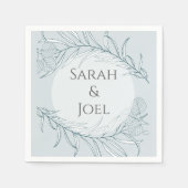 Elegant Boho Wildblume Wedding Serviette (Vorderseite)