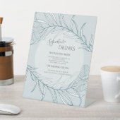 Elegant Boho Wildblume Wedding Sockelschild (In SItu)