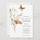 Elegant Boho Wildblumen Brautparty Einladung (Vorderseite)