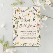 Elegant Boho Wildblumen Bridal Brunch Dusche