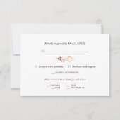 Elegant Boho Wildblumen Hochzeit RSVP Karte (Vorderseite)