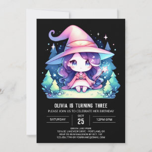 Elegant Boho Wizard Birthday Einladung