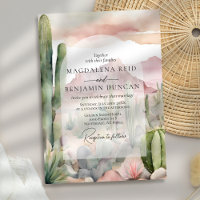 Elegant Boho Wüste Landschaft Cactus Wedding