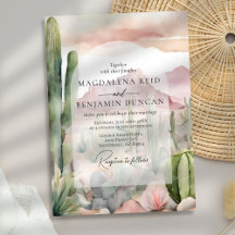 Elegant Boho Wüste Landschaft Cactus Wedding