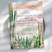 Elegant Boho Wüste Landschaft Cactus Wedding